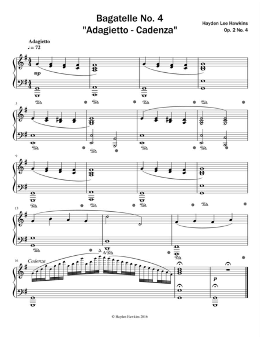 Bagatelle No. 4 Bagatelle No. 4 Piano Solo scores gallery preview page 1
