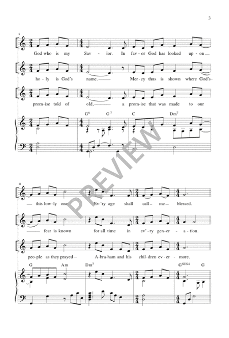 The Magnificat: Glorify the Lord 4-Part scores gallery preview page 3