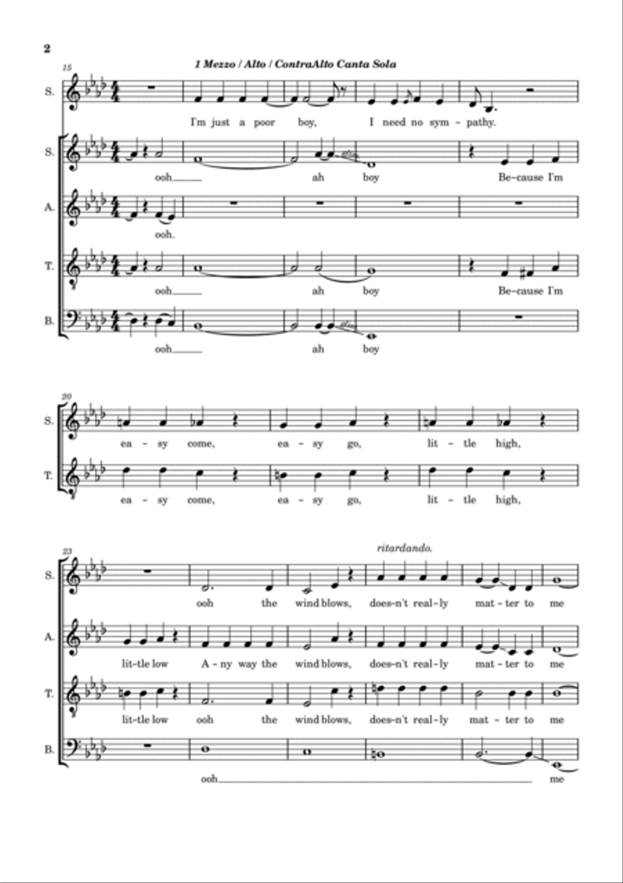Bohemian Rhapsody 4-Part scores gallery preview page 2