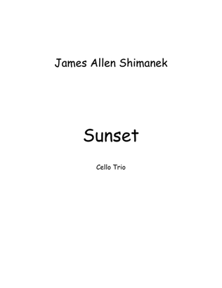 Book cover for Sunset, Cello Trio