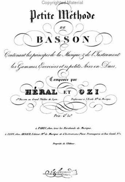 Methods & Treatises Bassoon - Volume 2 - France 1800-1860