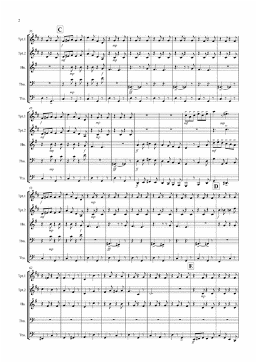 Tasty Biscuit! for Brass Quintet Brass Quintet scores gallery preview page 2