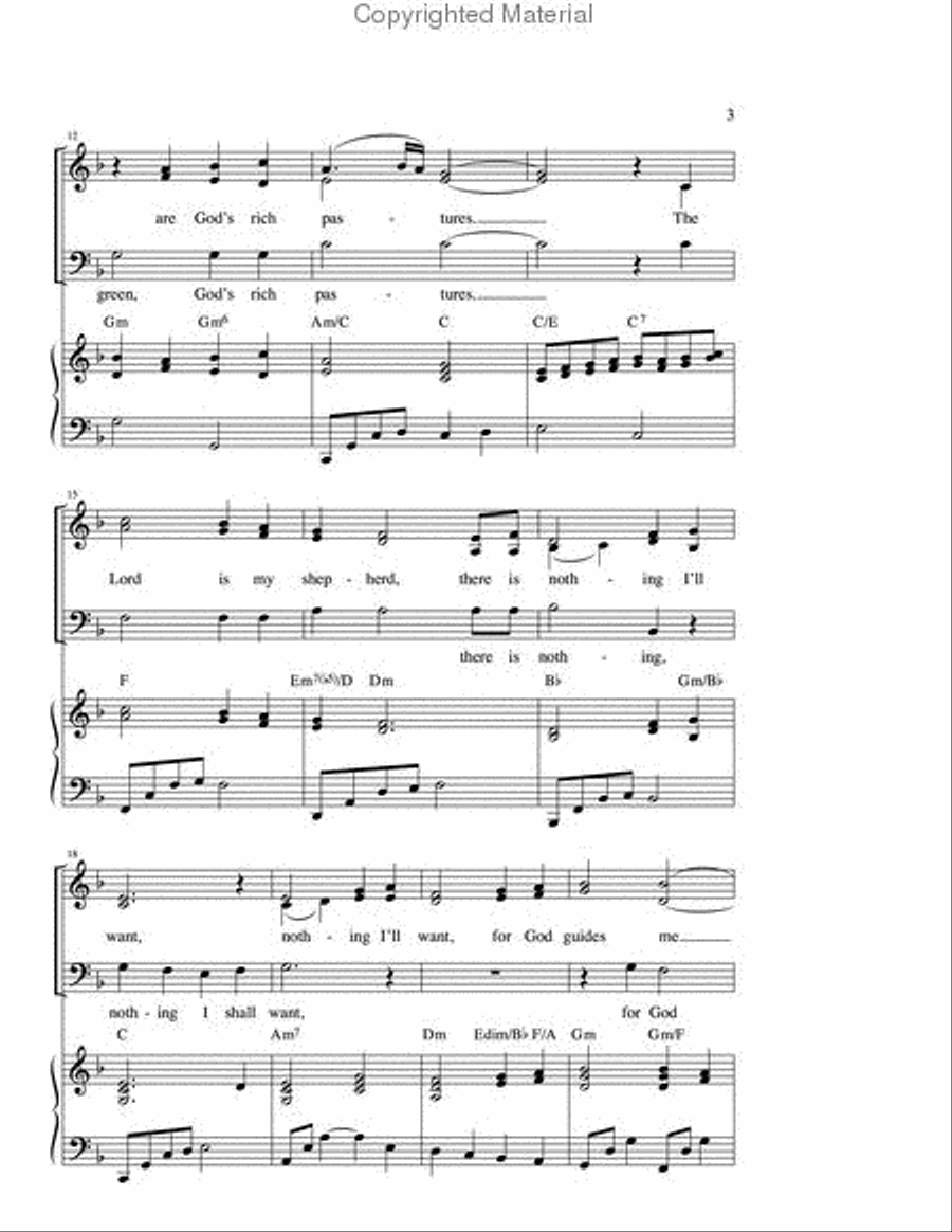The Lord Is My Shepherd The Lord Is My Shepherd 4-Part scores gallery preview page 3