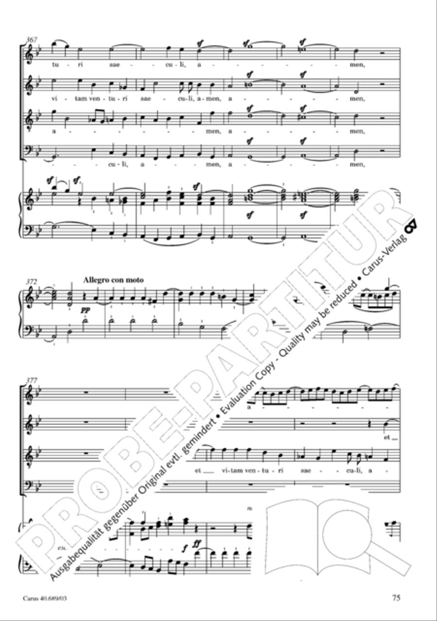 Missa solemnis Missa solemnis 4-Part scores gallery preview page 76