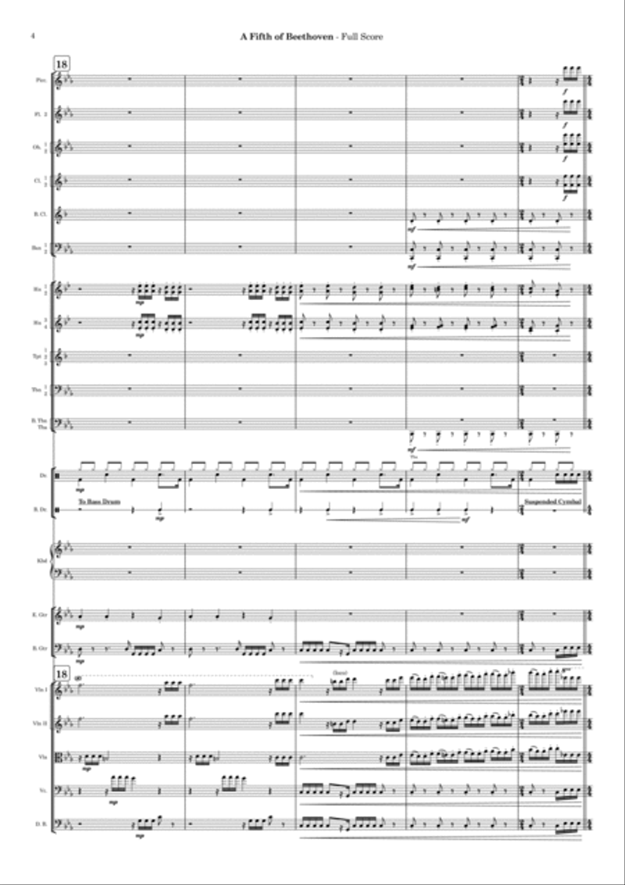 A Fifth Of Beethoven Full Orchestra scores gallery preview page 4
