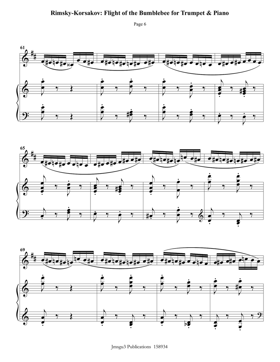 Flight of the bumblebee trumpet cheap