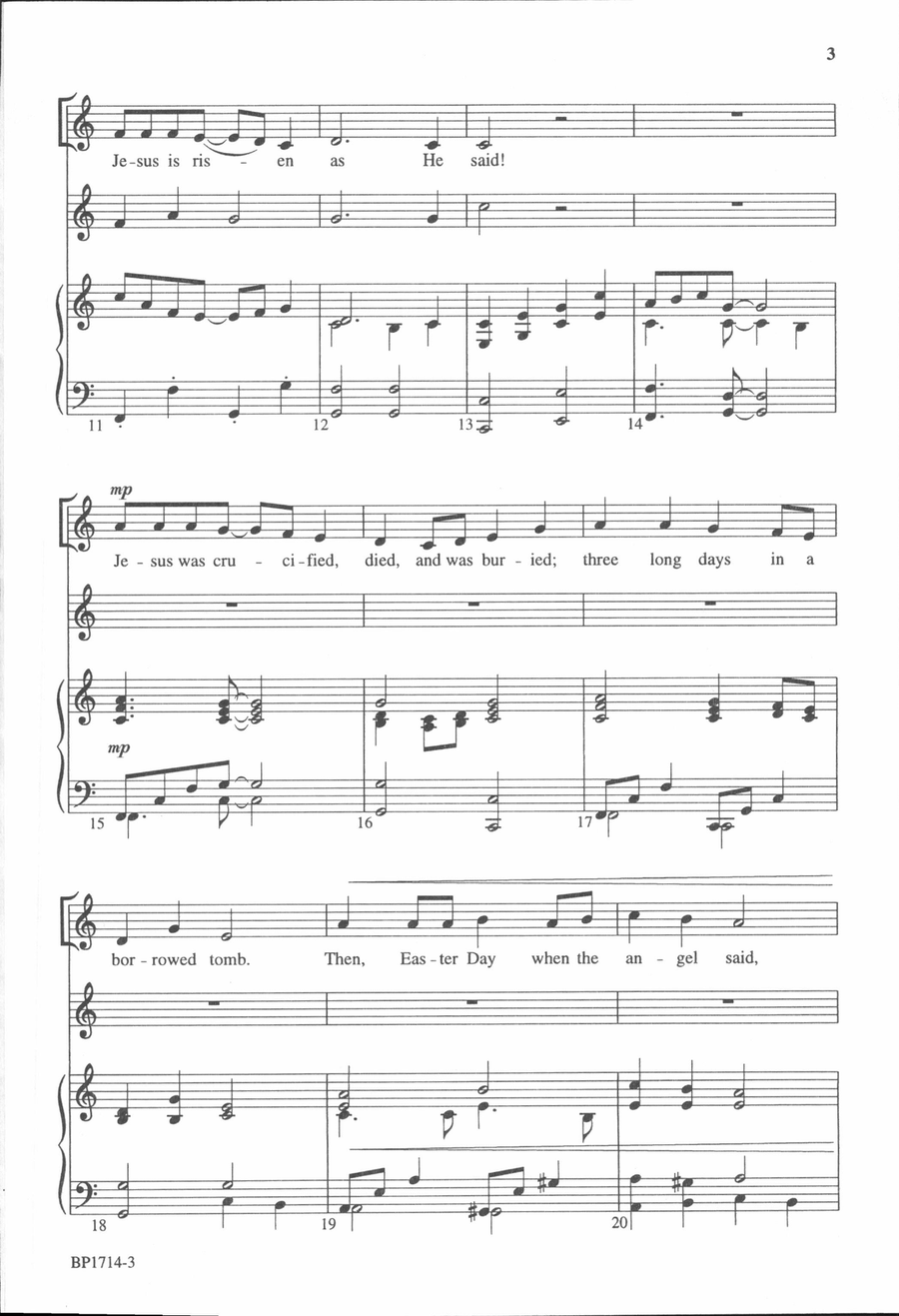 Jesus Lives! Sing an Alleluia! Unison Choir scores gallery preview page 3
