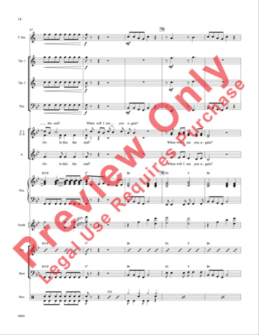 When Will I See You Again Choir scores gallery preview page 15