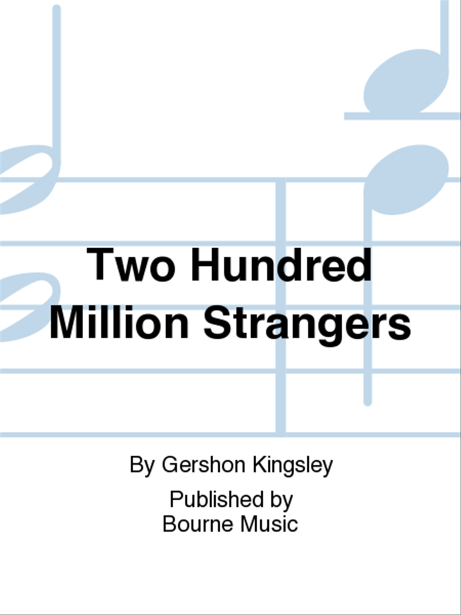 Two Hundred Million Strangers 4-Part scores gallery preview page 1