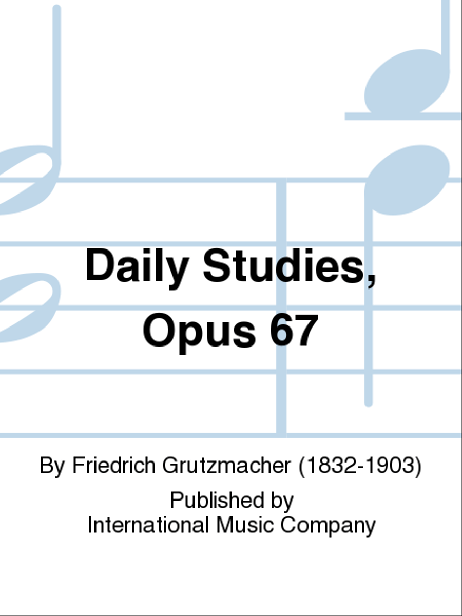 Daily Studies, Opus 67 Cello Solo scores gallery preview page 1