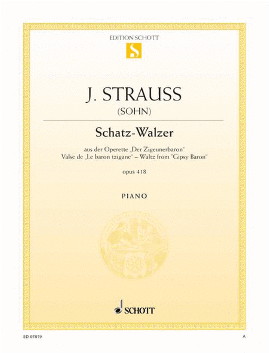 Schatz-Walzer, Op. 418 Piano Solo scores gallery preview page 1