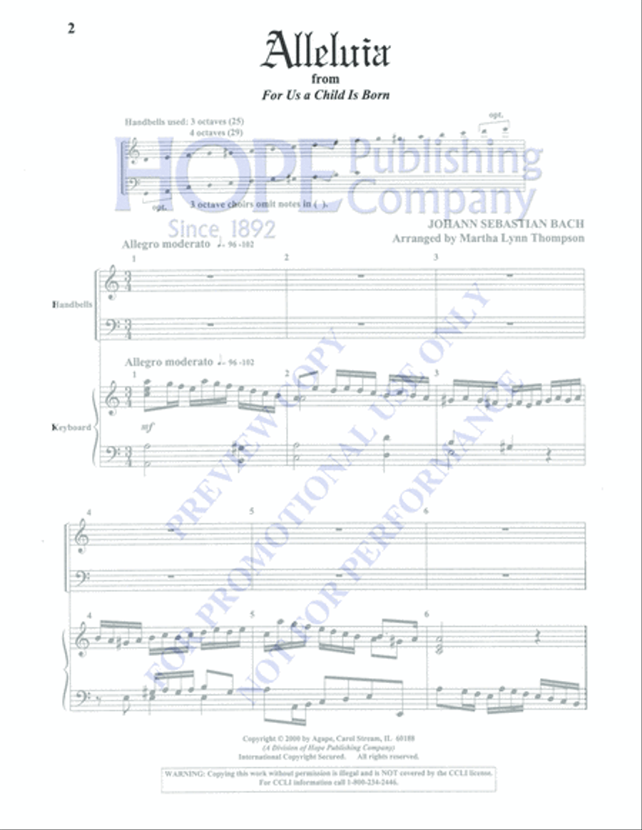 Alleluia 4-Octaves scores gallery preview page 2