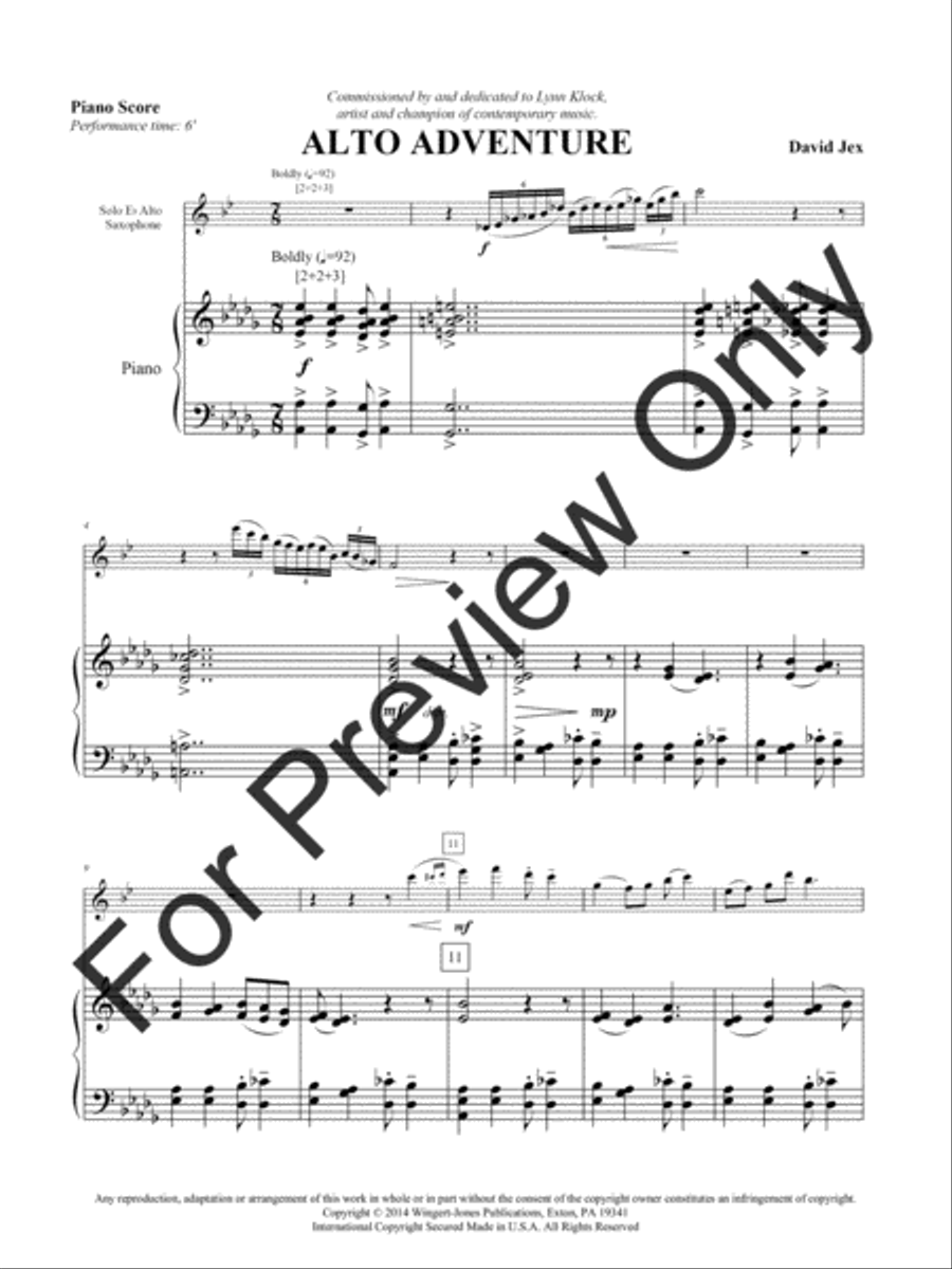 Alto Adventure Alto Saxophone scores gallery preview page 4