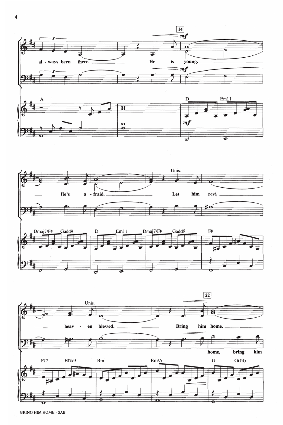 Bring Him Home (from Les Miserables) (arr. Mark Brymer) Bring Him Home (from Les Miserables) (arr. Mark Brymer) 3-Part scores gallery preview page 2