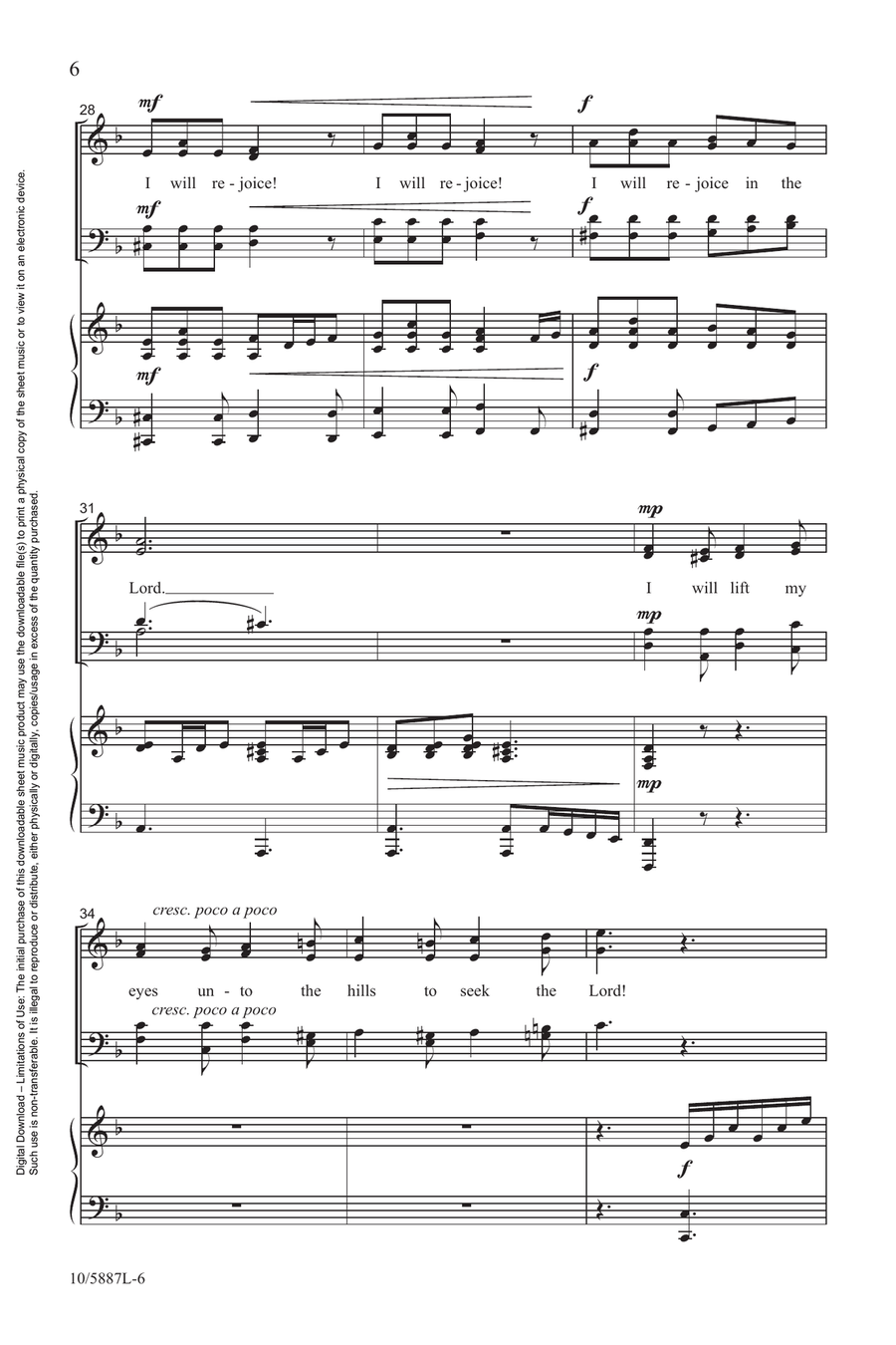 The Lord Is My Strength and Song Choir scores gallery preview page 6