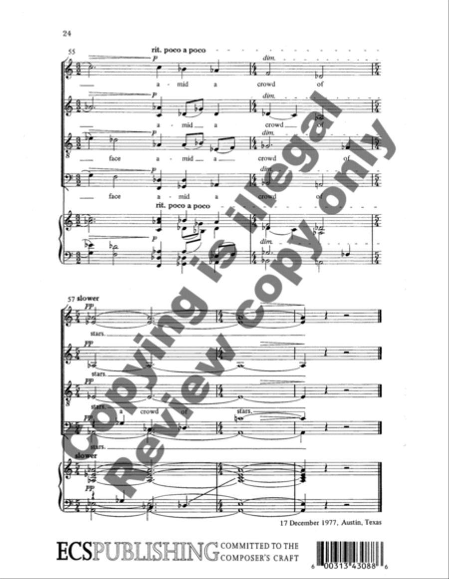 Three Yeats Settings Divisi scores gallery preview page 14