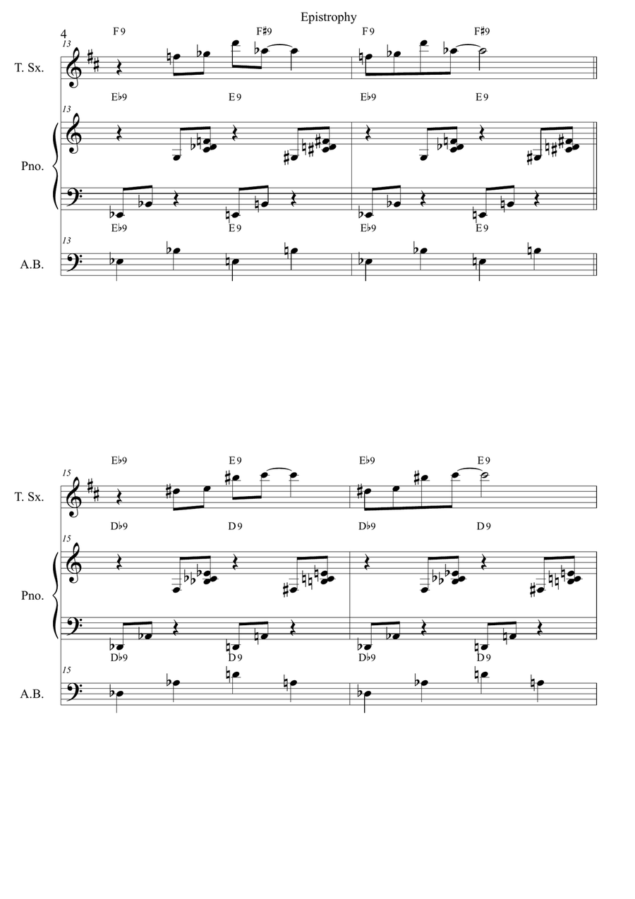 Epistrophy Epistrophy Small Ensemble scores gallery preview page 4