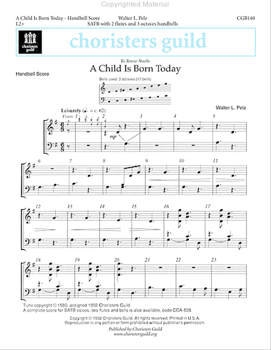 A Child Is Born Today A Child Is Born Today Handbell Choir scores gallery preview page 2