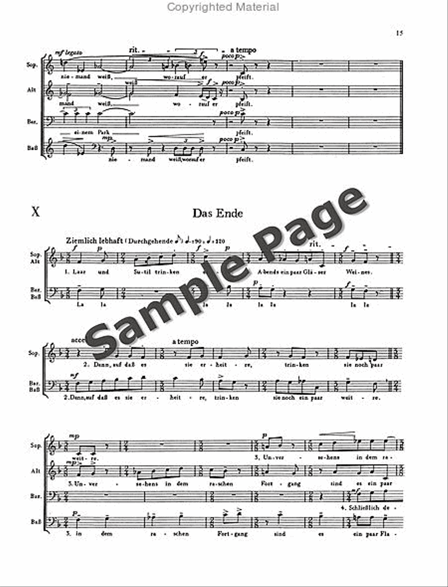 Wyttenbach J Sutil+laar Scherzlieder Mixed Choir scores gallery preview page 16