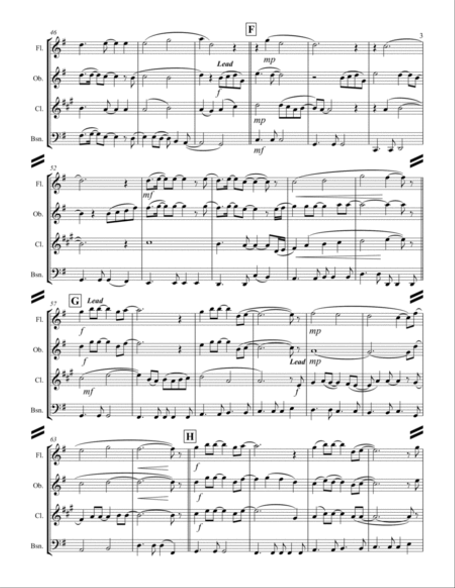 Worthy Is The Lamb Woodwind Quartet scores gallery preview page 4