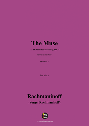 Book cover for Rachmaninoff-The Muse,Op.34 No.1,in e minor