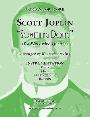 Book cover for Joplin - “Something Doing” (for Woodwind Quartet)