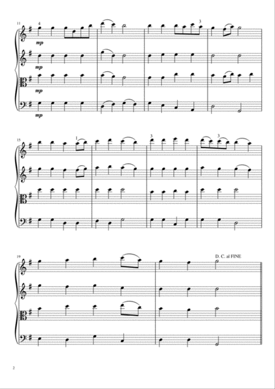 Take My Life and Let It Be String Quartet scores gallery preview page 3