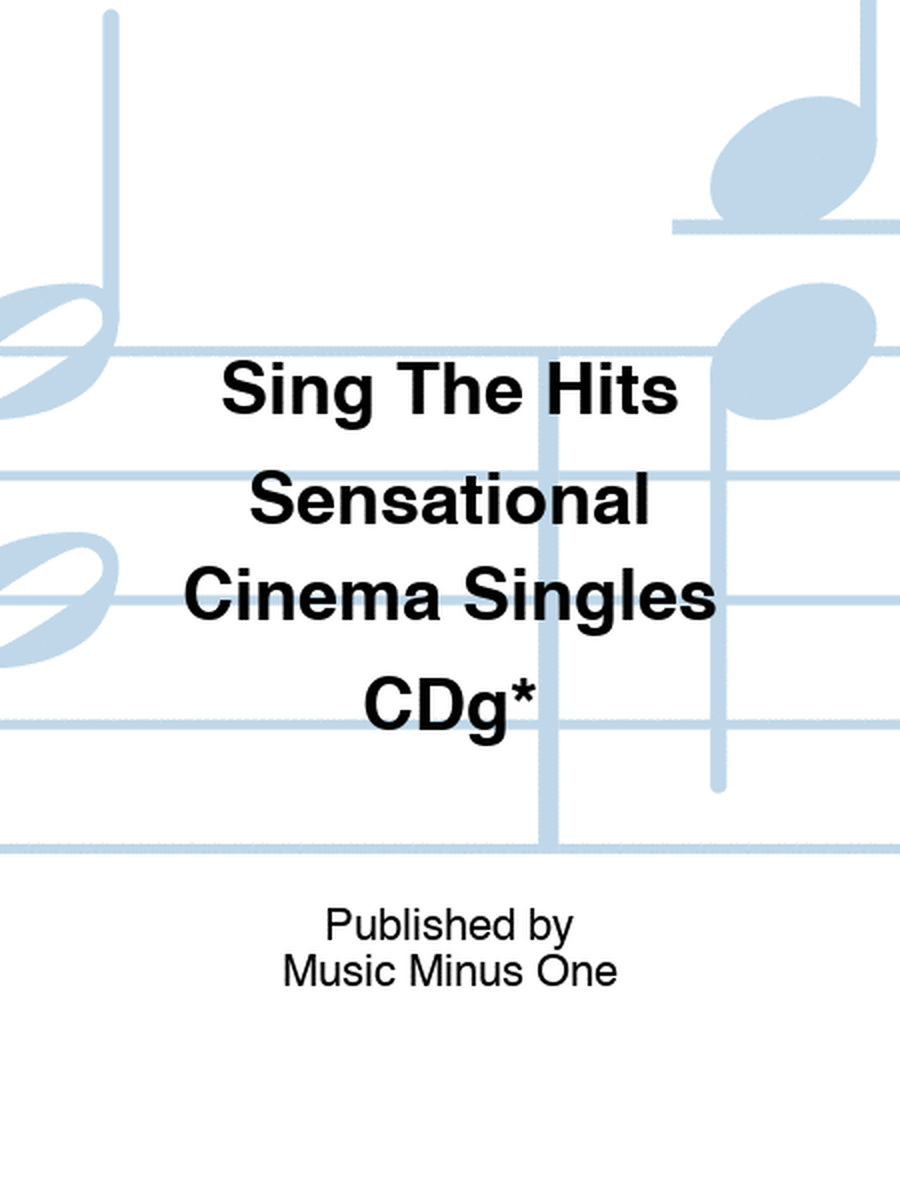 Sing The Hits Sensational Cinema Singles CDg*