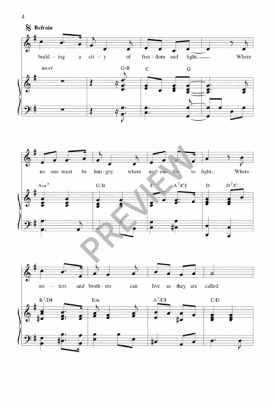 Building a City Unison Choir scores gallery preview page 4