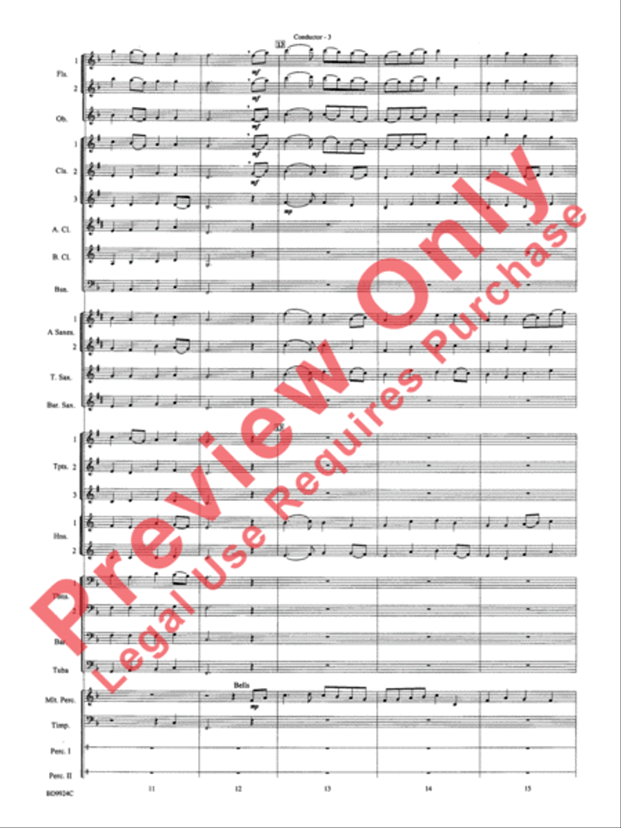 A Vaughan Williams Christmas Concert Band scores gallery preview page 5