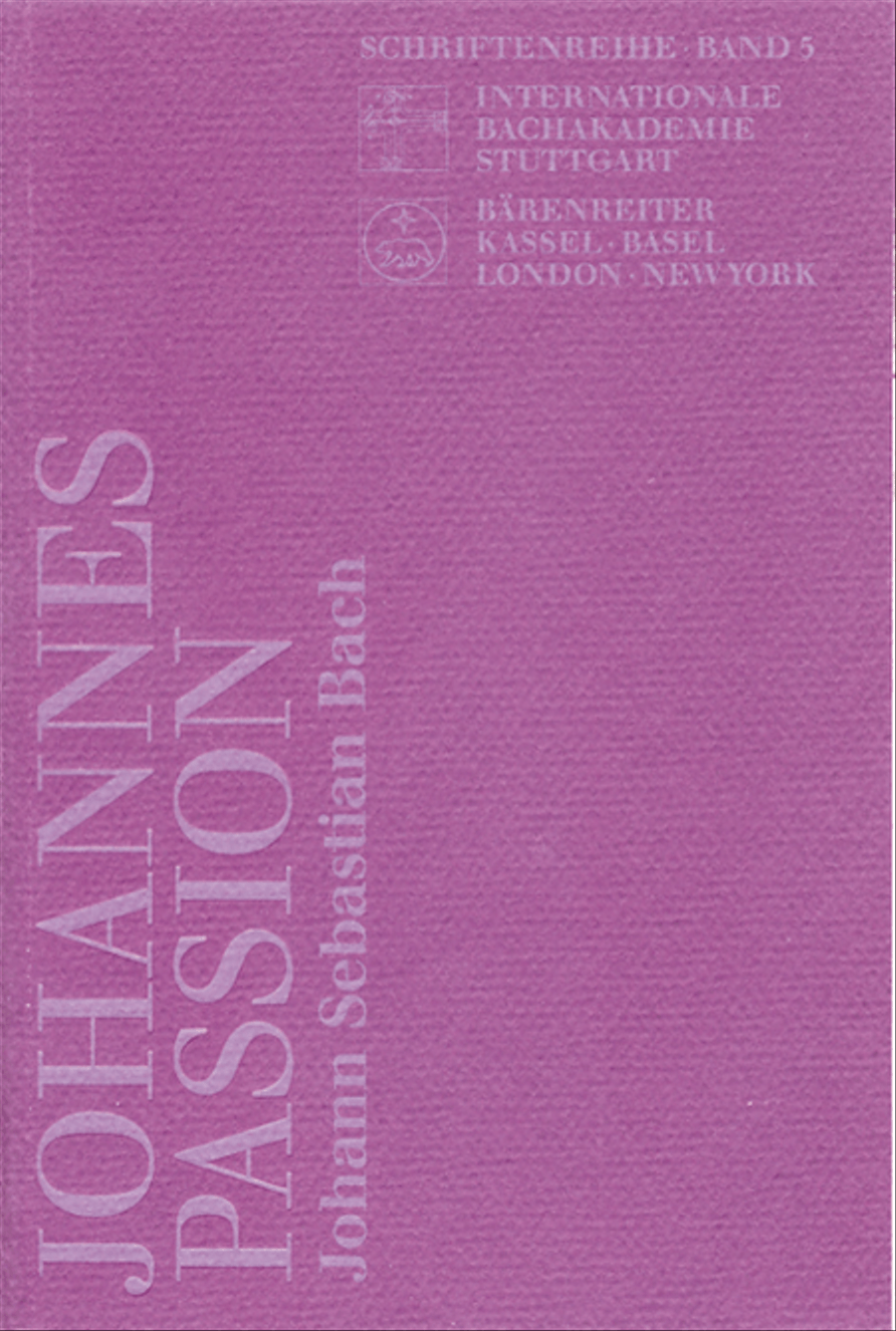 Bach, Johann Sebastian. Johannes-Passion, BWV 245 Book scores gallery preview page 1