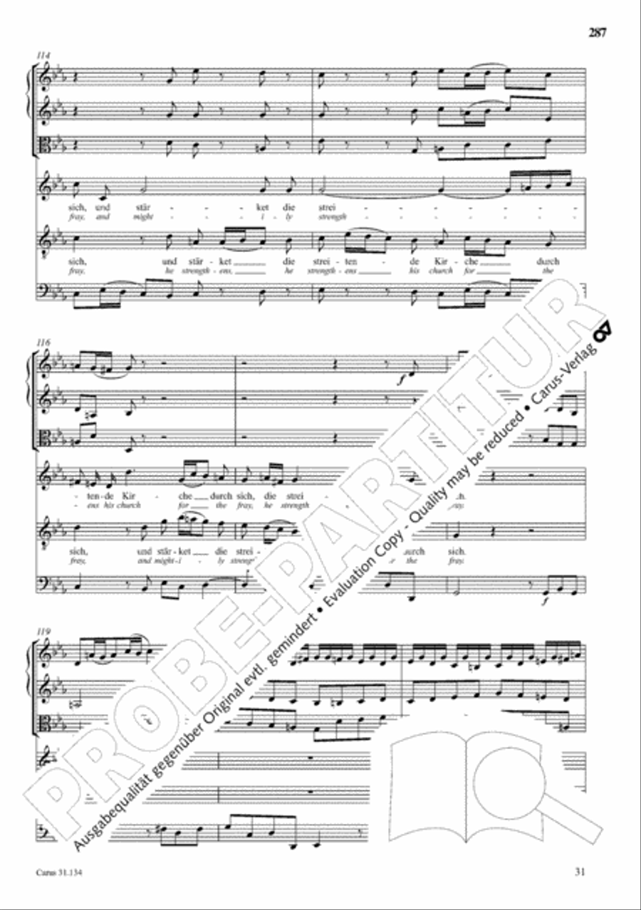 The Complete Sacred Vocal Works (Das geistliche Vokalwerk) Voice scores gallery preview page 288