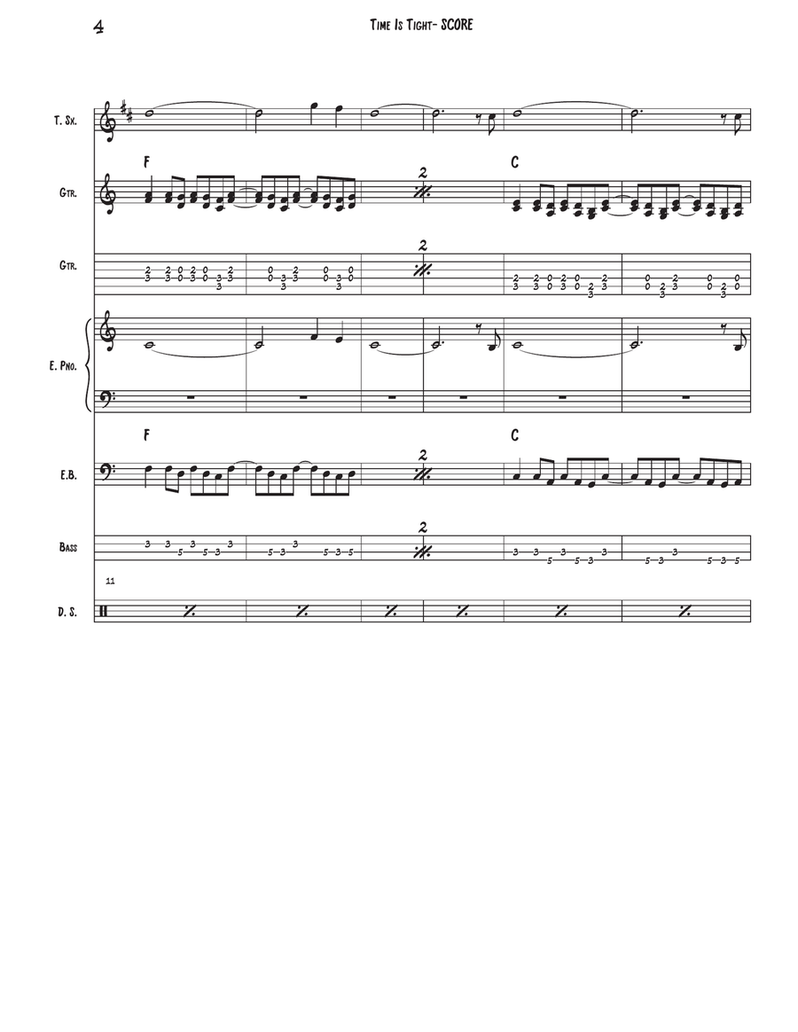 Time Is Tight Small Ensemble scores gallery preview page 4