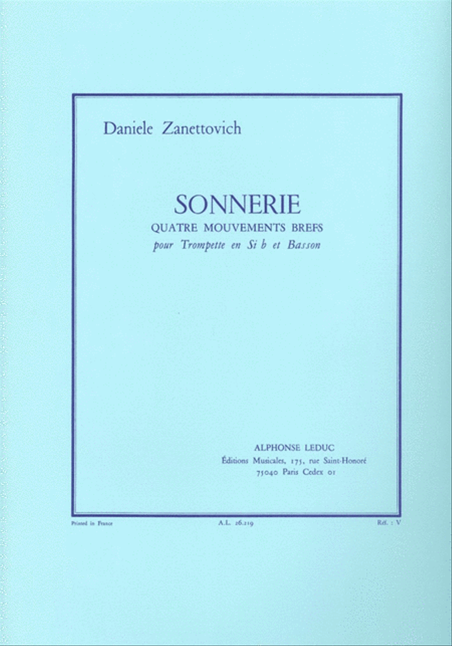 Sonnerie, 4 Mouvements Brefs (bassoon & Trumpet) Bassoon Solo scores gallery preview page 1