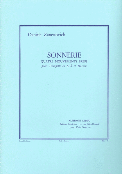 Sonnerie, 4 Mouvements Brefs (bassoon & Trumpet)