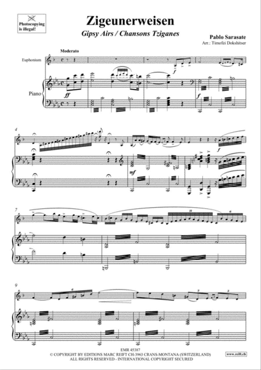 Zigeunerweisen Euphonium scores gallery preview page 4