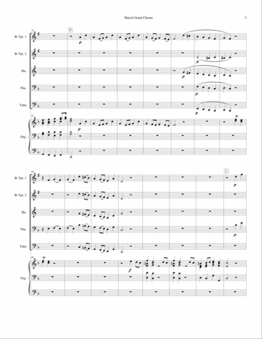March Grand Choeur (Hero's, When With Glory Burning, from 