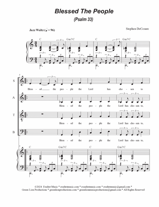 Blessed The People (Psalm 33) (SATB)