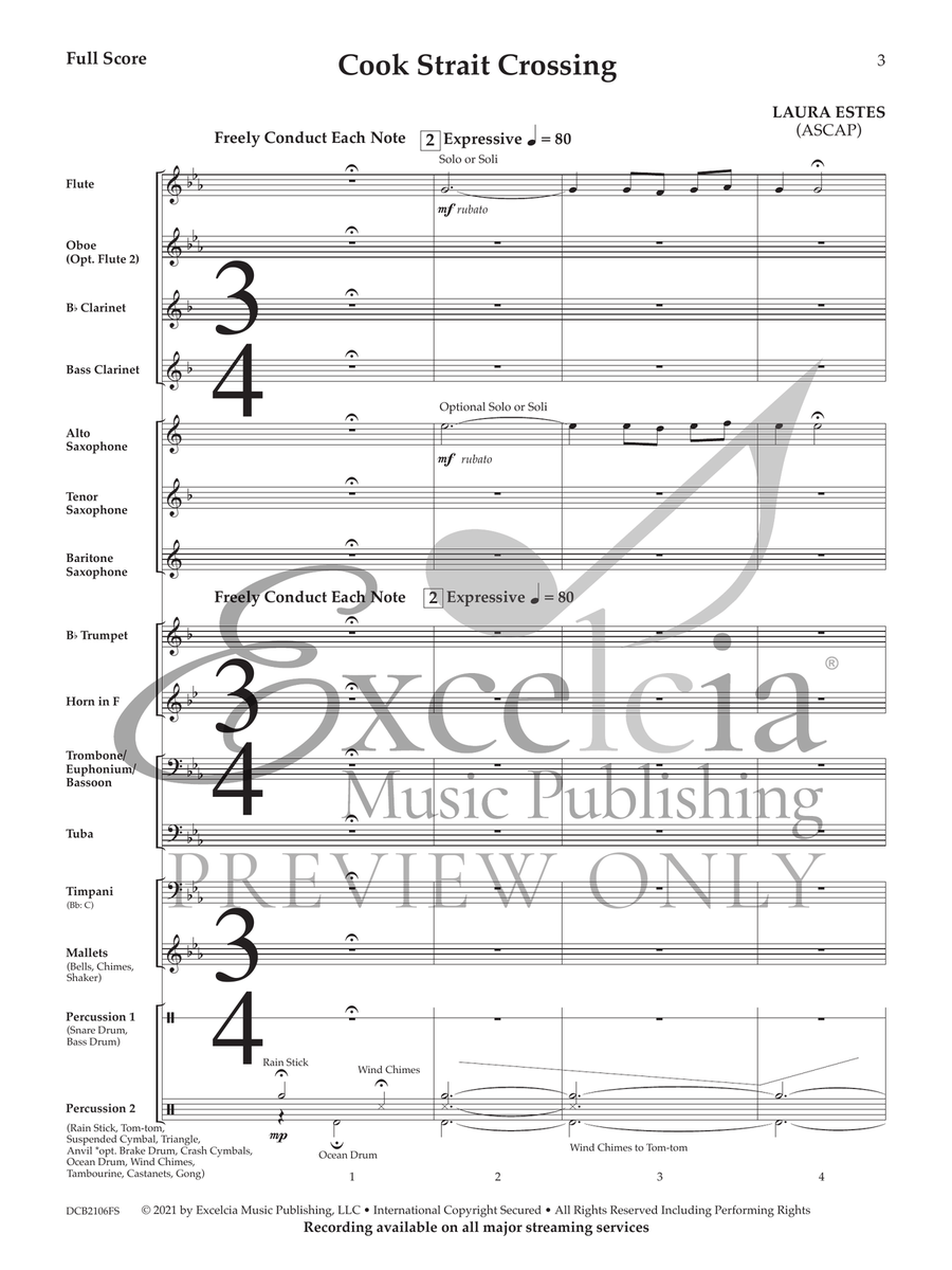 Cook Strait Crossing (Score) Concert Band scores gallery preview page 4