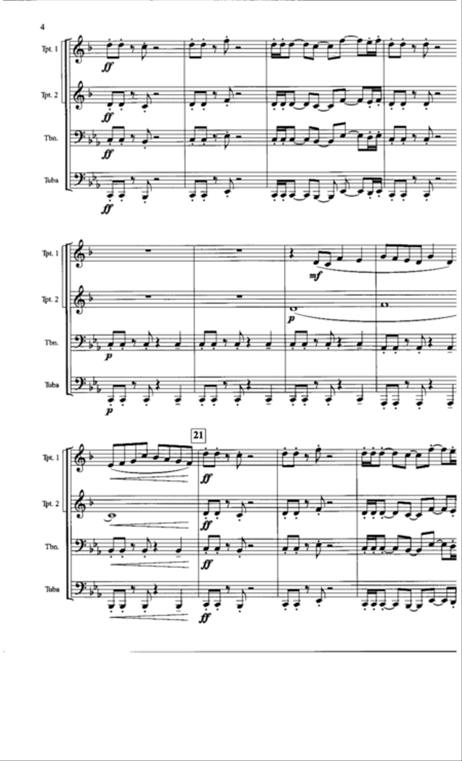 The Second Phase Brass Quartet scores gallery preview page 3