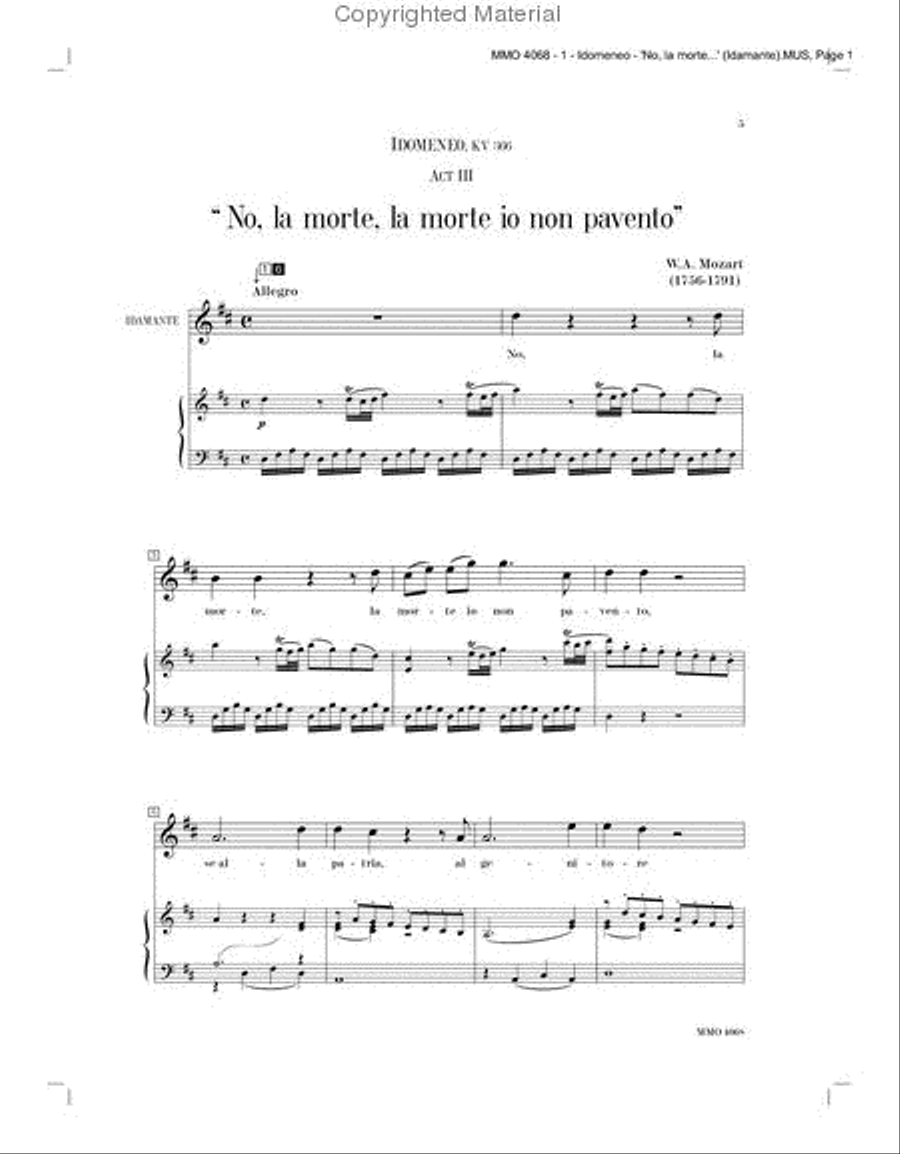 Mozart Opera Arias for Mezzo-Soprano and Orchestra Mezzo-Soprano Voice scores gallery preview page 2