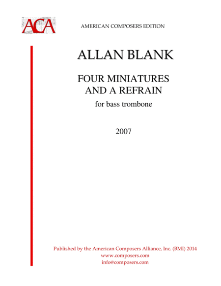 [Blank] Four Miniatures and a Refrain