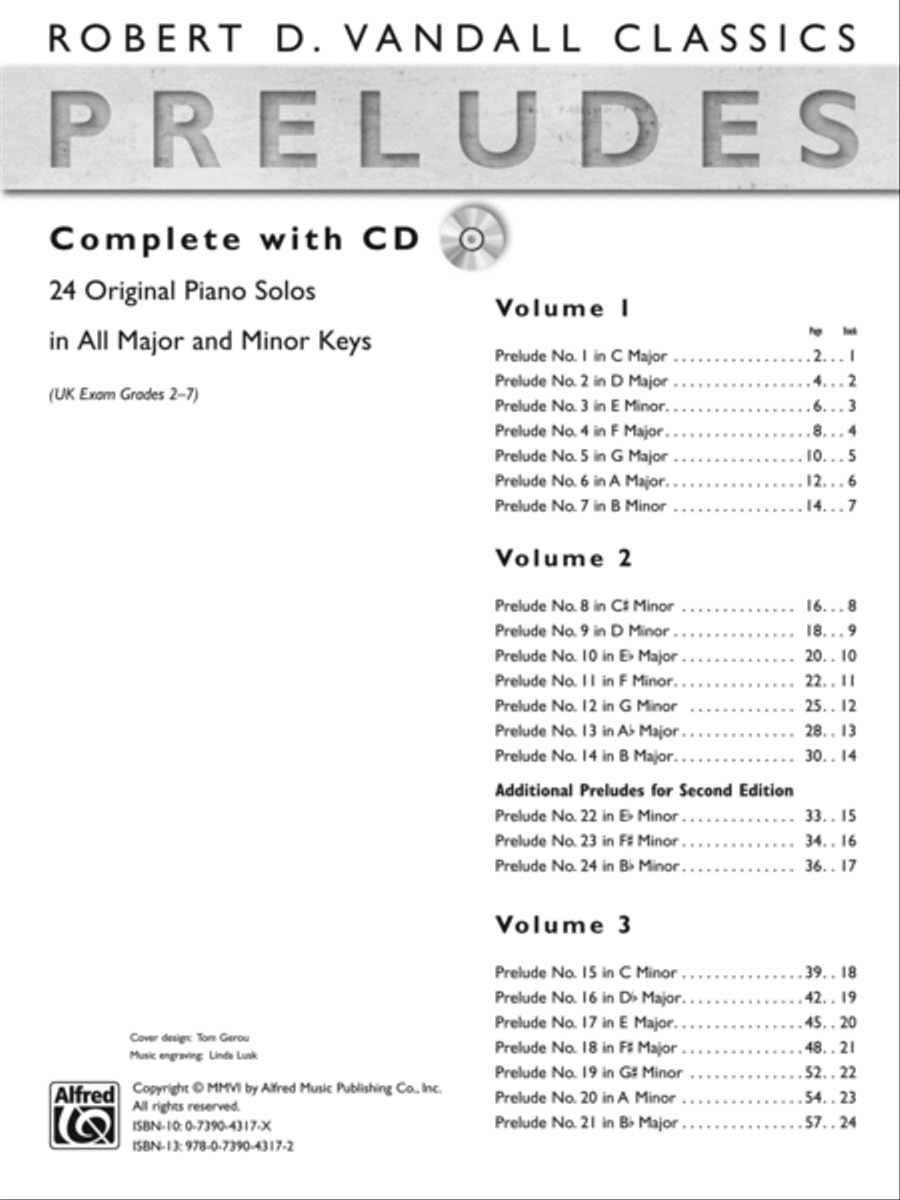 Preludes Complete with CD Piano Solo scores gallery preview page 2