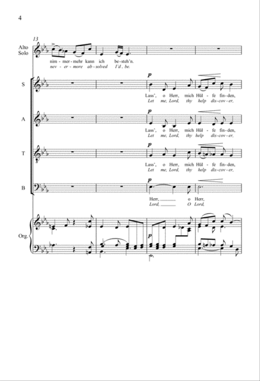 Drei Geistliche Lieder (Three Sacred Songs) 4-Part scores gallery preview page 4