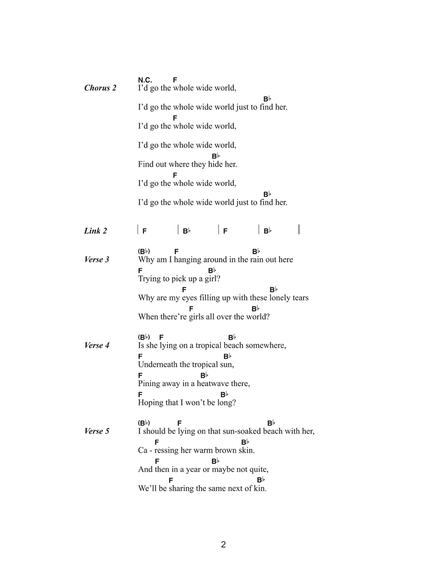 Whole Wide World Guitar scores gallery preview page 2