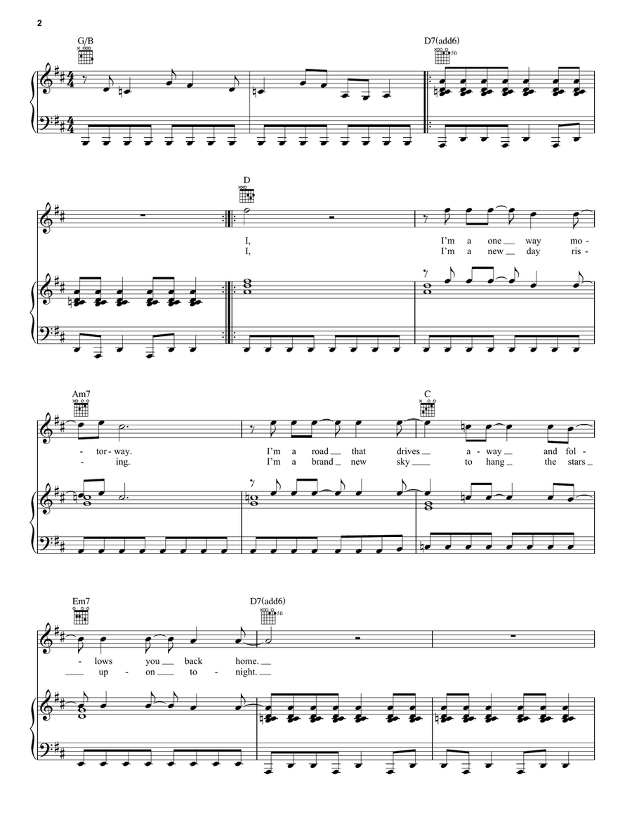 Times Like These Piano, Vocal, Guitar scores gallery preview page 2