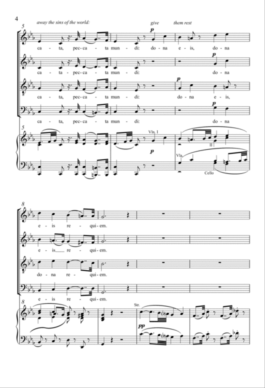 Agnus Dei 4-Part scores gallery preview page 2