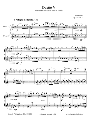 Stamitz: Duet Op. 27 No. 5 for Oboe Duo