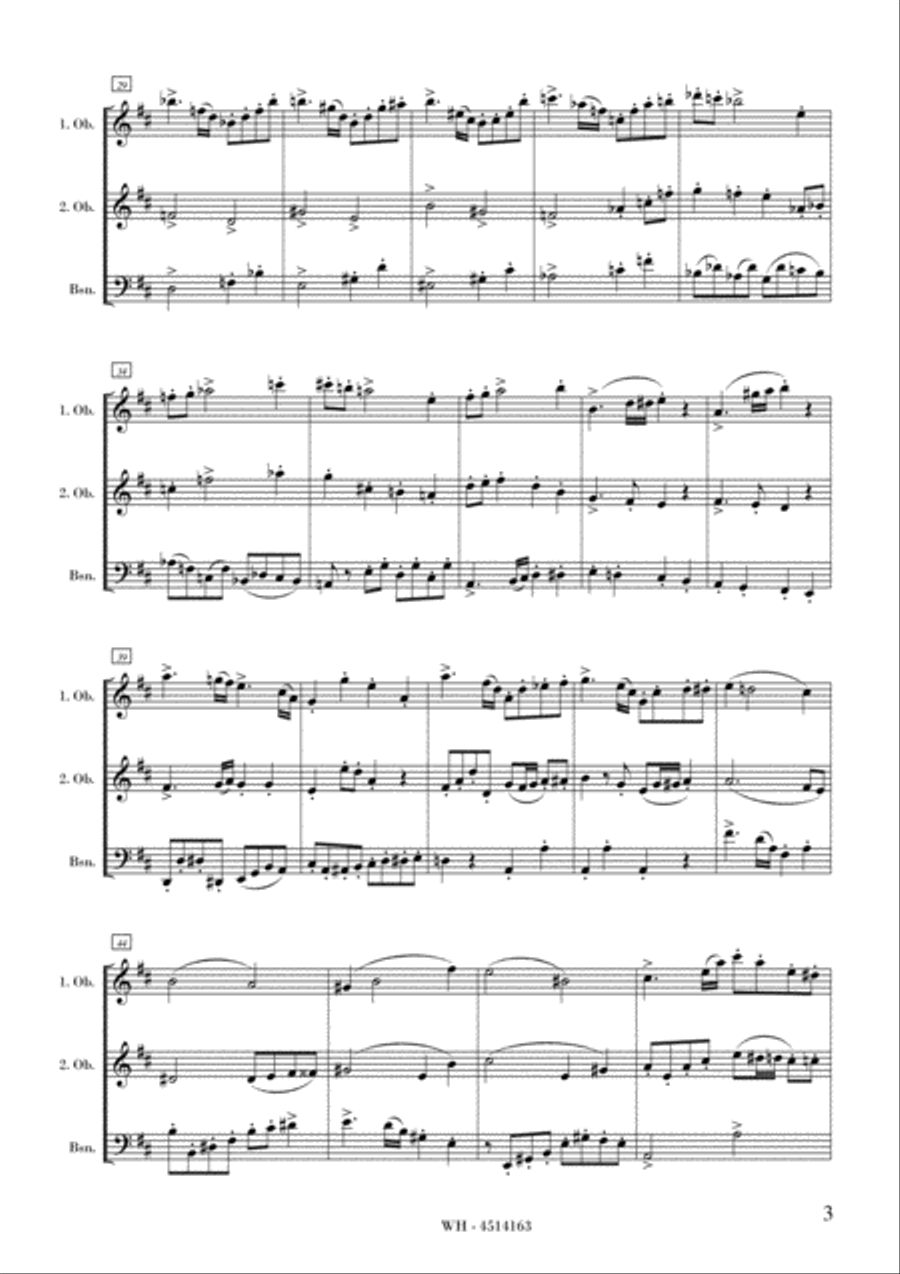 DIVERTIMENTO No.2 in D, OP. 34 Woodwind Trio scores gallery preview page 3