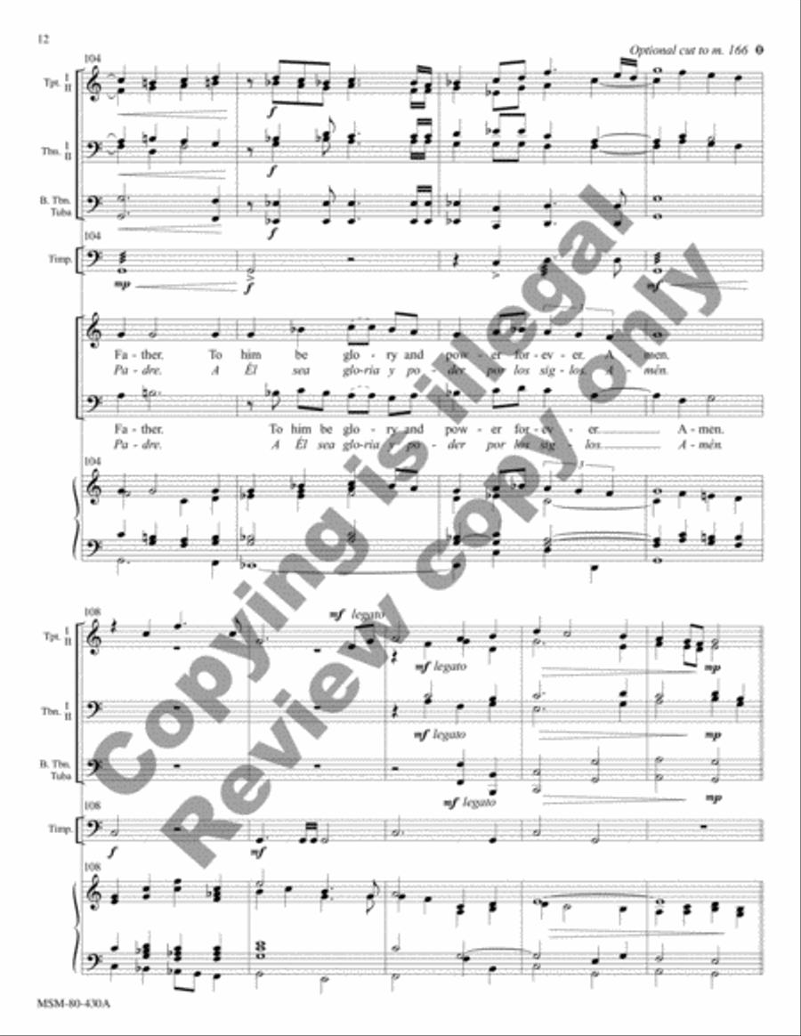 Canticle of Jesus Christ, Our Redeemer (Full Score) Choir scores gallery preview page 26